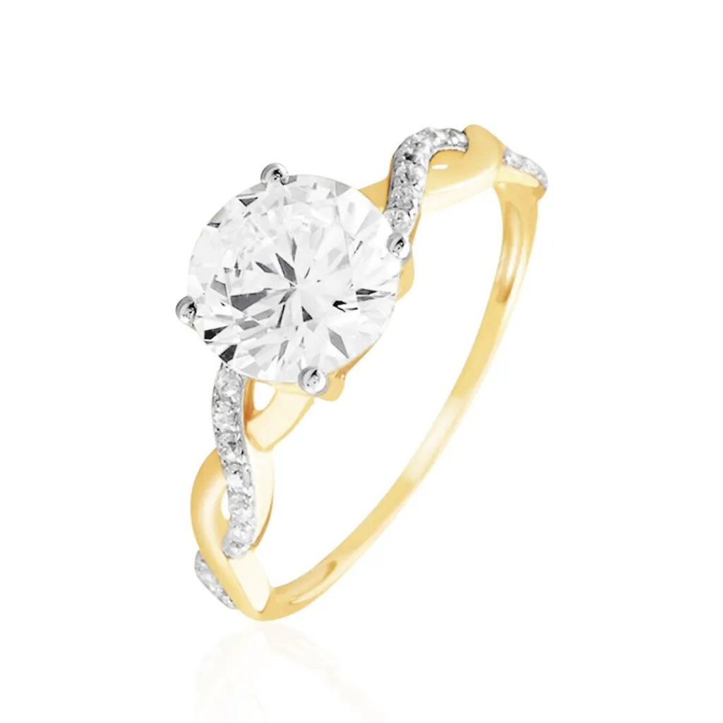 Histoire d'Or Bague Solitaire Caralyn Or Jaune Oxyde De Zirconium Hot