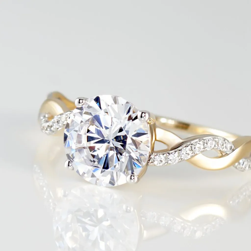 Histoire d'Or Bague Solitaire Caralyn Or Jaune Oxyde De Zirconium Hot