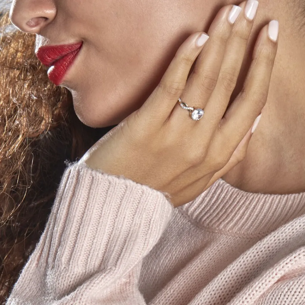 Histoire d'Or Bague Solitaire Caralyn Or Jaune Oxyde De Zirconium Hot