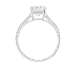Histoire d'Or Bague Solitaire Carolina De Zirconium or blanc oxyde Sale