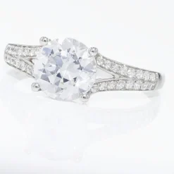 Histoire d'Or Bague Solitaire Carolina De Zirconium or blanc oxyde Sale