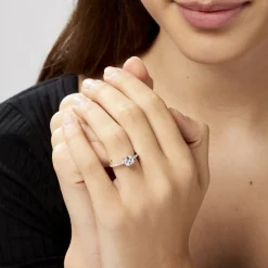 Histoire d'Or Bague Solitaire Celina Argent Blanc Oxyde De Zirconium Discount