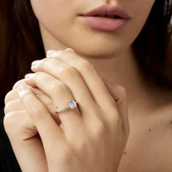 Histoire d'Or Bague Solitaire Celina Argent Blanc Oxyde De Zirconium Discount