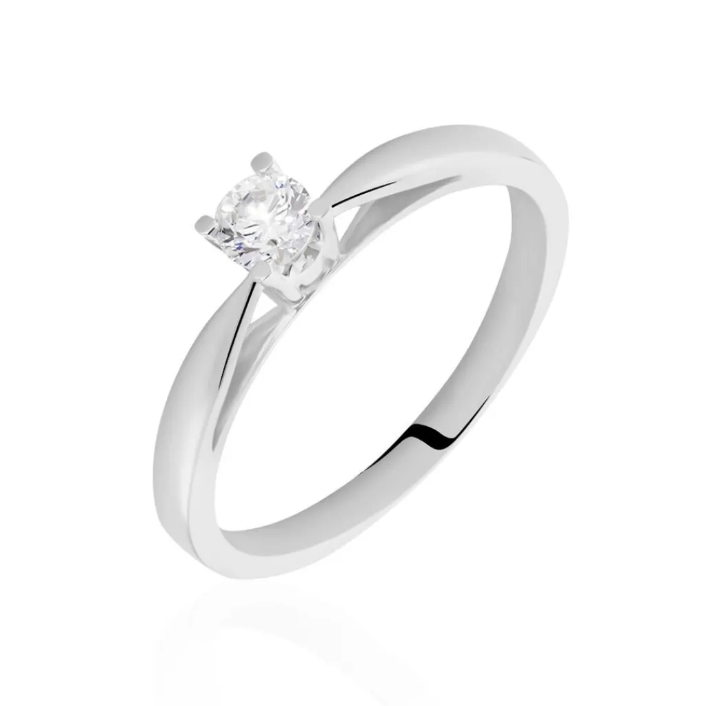 Histoire d'Or Bague Solitaire Celina Or Blanc Diamant Sale