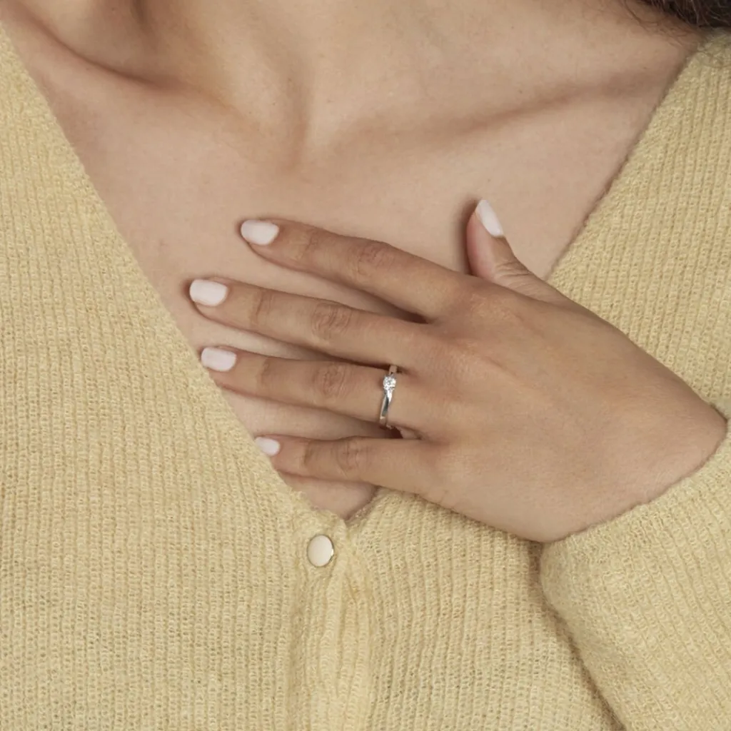 Histoire d'Or Bague Solitaire Celina Or Blanc Diamant Sale