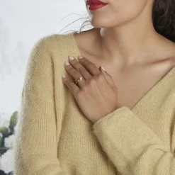 Histoire d'Or Bague Solitaire Celina Or Blanc Diamant Hot