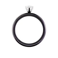 Histoire d'Or Bague Solitaire Ceramik Design Argent  Oxyde De Zirconium Et Céramique Hot