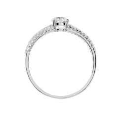 Histoire d'Or Bague Solitaire Ceridwen 3 Rangs Or Blanc Oxyde De Zirconium Discount