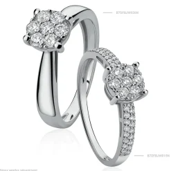 Histoire d'Or Bague Solitaire Charlene Or Blanc Diamant Synthetique Discount