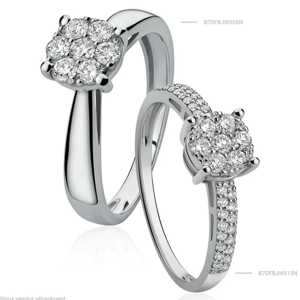 Histoire d'Or Bague Solitaire Charlene Or Blanc Diamant Synthetique Discount