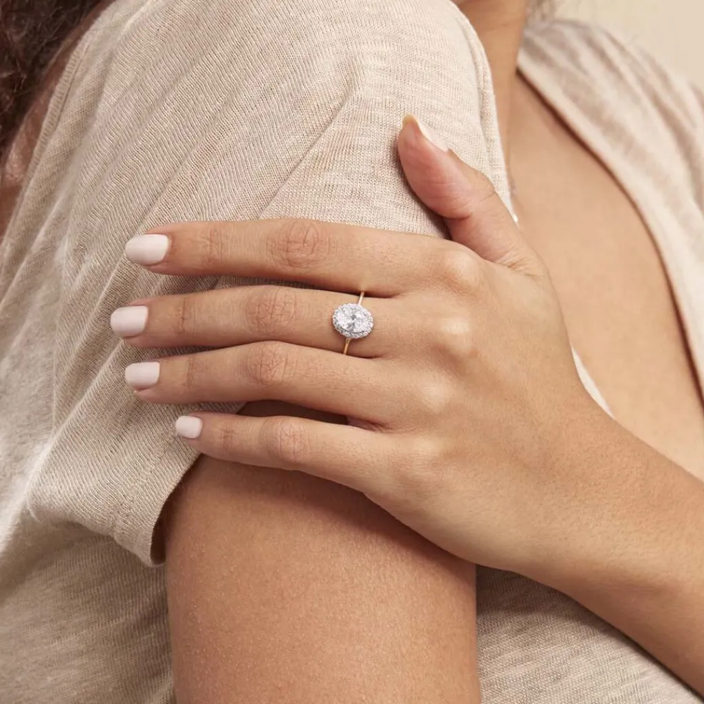 Histoire d'Or Bague Solitaire Cillie Or Jaune Oxyde De Zirconium Outlet