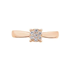 Histoire d'Or Bague Solitaire Collection Grace Or Rose Diamant Best