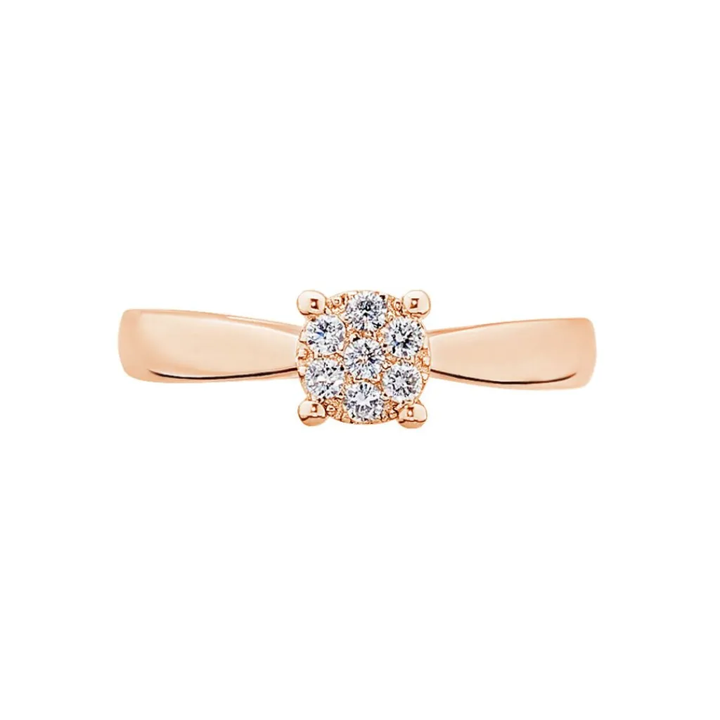 Histoire d'Or Bague Solitaire Collection Grace Or Rose Diamant Best