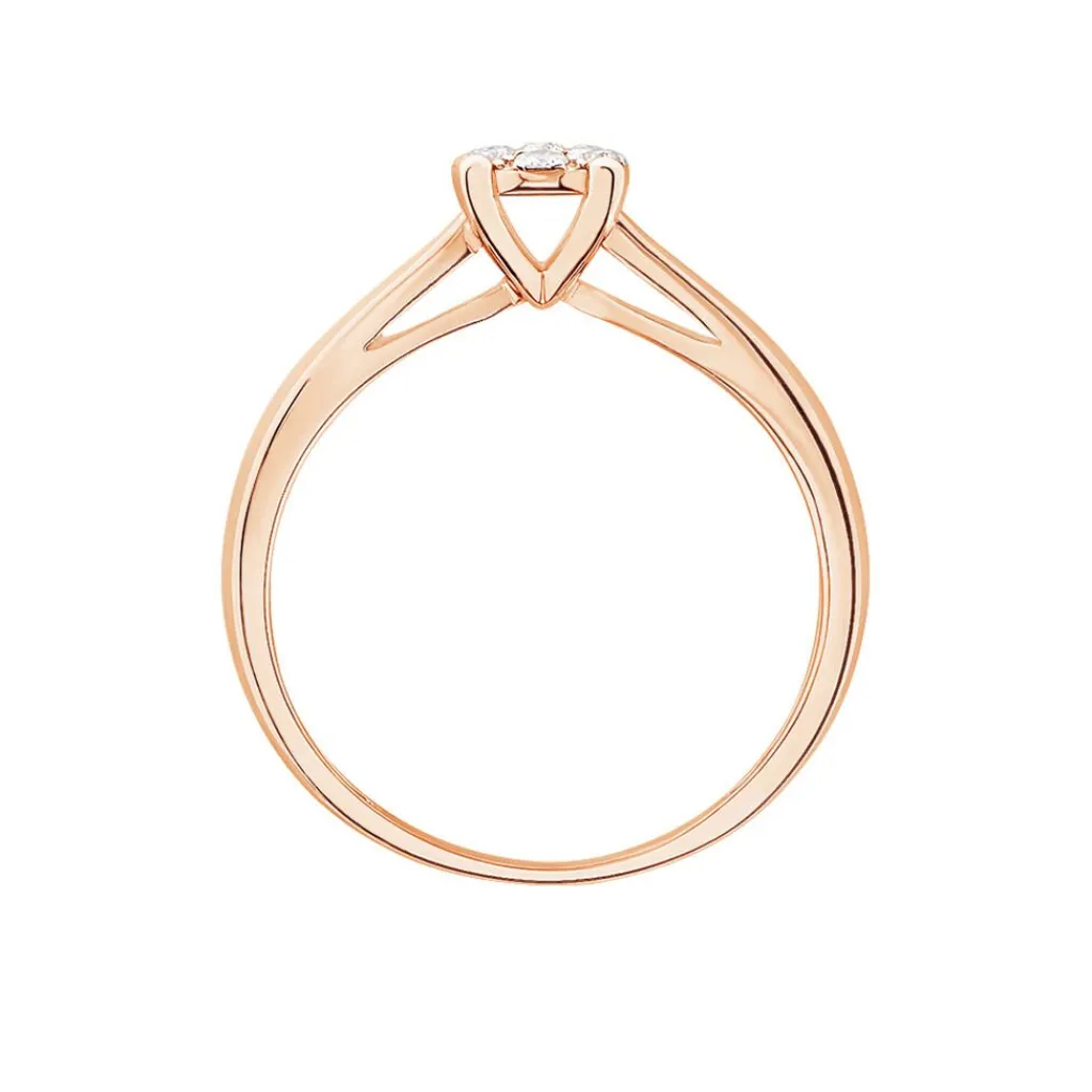 Histoire d'Or Bague Solitaire Collection Grace Or Rose Diamant Best