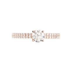 Histoire d'Or Bague Solitaire Dayna De Zirconium or rose oxyde Discount