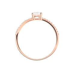 Histoire d'Or Bague Solitaire Dayna De Zirconium or rose oxyde Discount