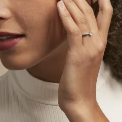 Histoire d'Or Bague Solitaire Doralicia Argent Blanc Oxyde De Zirconium New