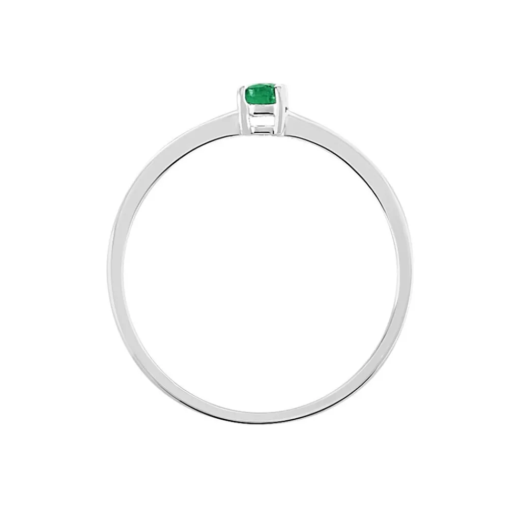 Histoire d'Or Bague Solitaire Dota Or Blanc Emeraude Online