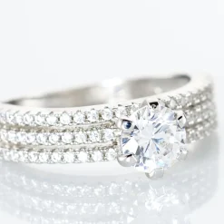 Histoire d'Or Bague Solitaire Ellora Argent Blanc Oxyde De Zirconium Sale