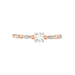 Histoire d'Or Bague Solitaire Eloize Or Rose Diamant Sale