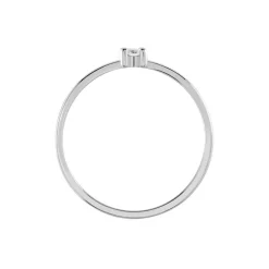 Histoire d'Or Bague Solitaire 1er Solitaire Argent Blanc Oxyde De Zirconium Clearance