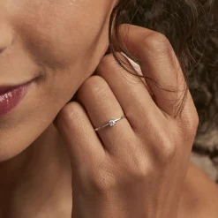 Histoire d'Or Bague Solitaire 1er Solitaire Argent Blanc Oxyde De Zirconium Clearance