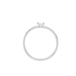 Histoire d'Or Bague Solitaire 1er Solitaire Argent Blanc Oxyde De Zirconium Clearance