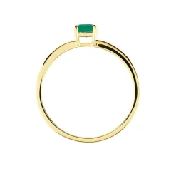 Histoire d'Or Bague Solitaire Ethalyn Or Jaune Emeraude Best