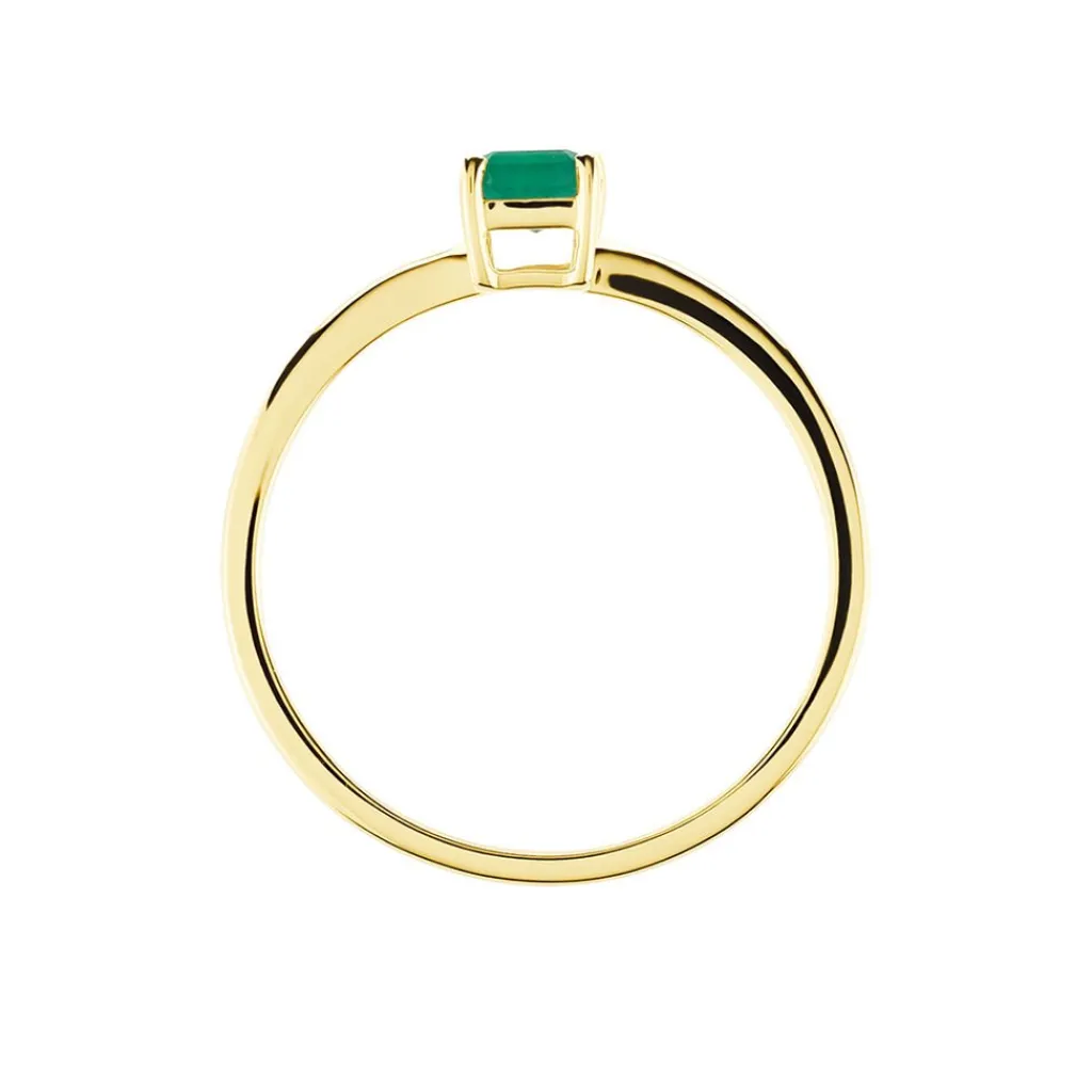 Histoire d'Or Bague Solitaire Ethalyn Or Jaune Emeraude Best