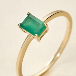 Histoire d'Or Bague Solitaire Ethalyn Or Jaune Emeraude Best