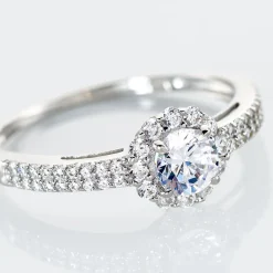 Histoire d'Or Bague Solitaire Fathima Or Blanc Oxyde De Zirconium Outlet