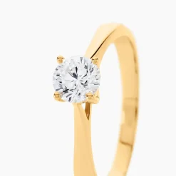 Histoire d'Or Bague Solitaire Fiona Or Jaune Diamant Synthetique Best