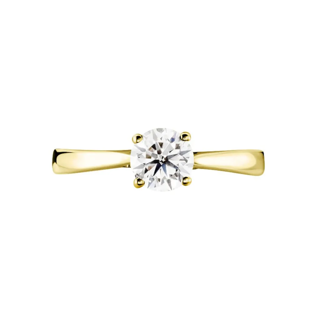 Histoire d'Or Bague Solitaire Fiona Or Jaune Diamant Synthetique