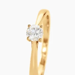 Histoire d'Or Bague Solitaire Fiona Or Jaune Diamant Synthetique