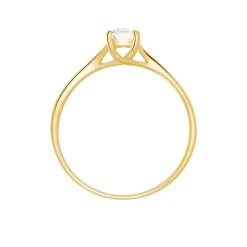 Histoire d'Or Bague Solitaire Fiona Or Jaune Diamant Synthetique