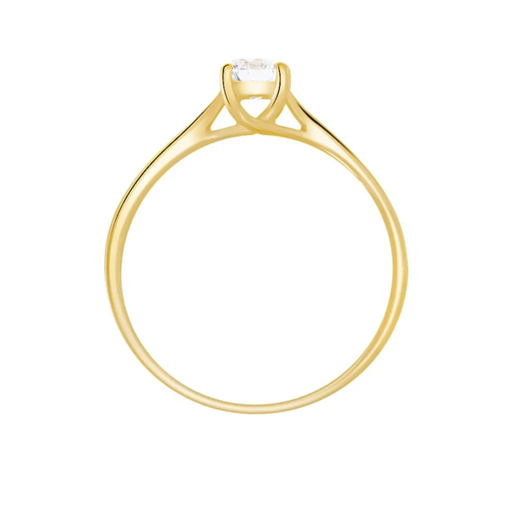 Histoire d'Or Bague Solitaire Fiona Or Jaune Diamant Synthetique