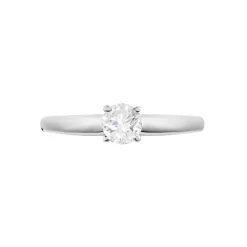 Histoire d'Or Bague Solitaire Flora Or Blanc Diamant Outlet