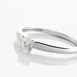 Histoire d'Or Bague Solitaire Flora Or Blanc Diamant Outlet