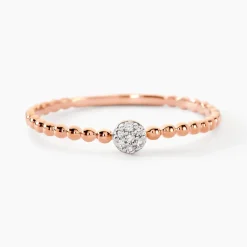 Histoire d'Or Bague Solitaire Gaxina Or Rose Diamant Clearance