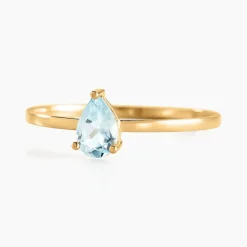 Histoire d'Or Bague Solitaire Goutte Or Jaune Topaze or jaune topaze bleu Discount