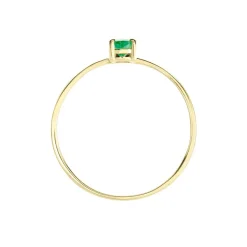 Histoire d'Or Bague Solitaire Goutte or jaune emeraude Hot
