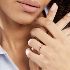 Histoire d'Or Bague Solitaire Goutte or jaune rubis Outlet