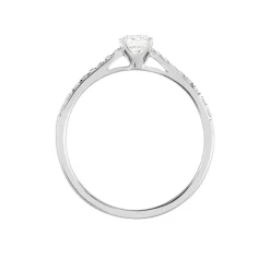 Histoire d'Or Bague Solitaire Hemera or blanc diamant Discount