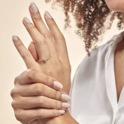 Histoire d'Or Bague Solitaire Hemera or blanc diamant Discount