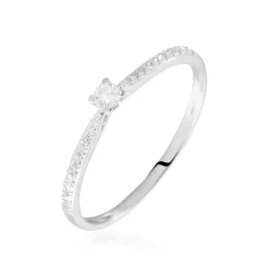 Histoire d'Or Bague Solitaire Hemera or blanc diamant Hot