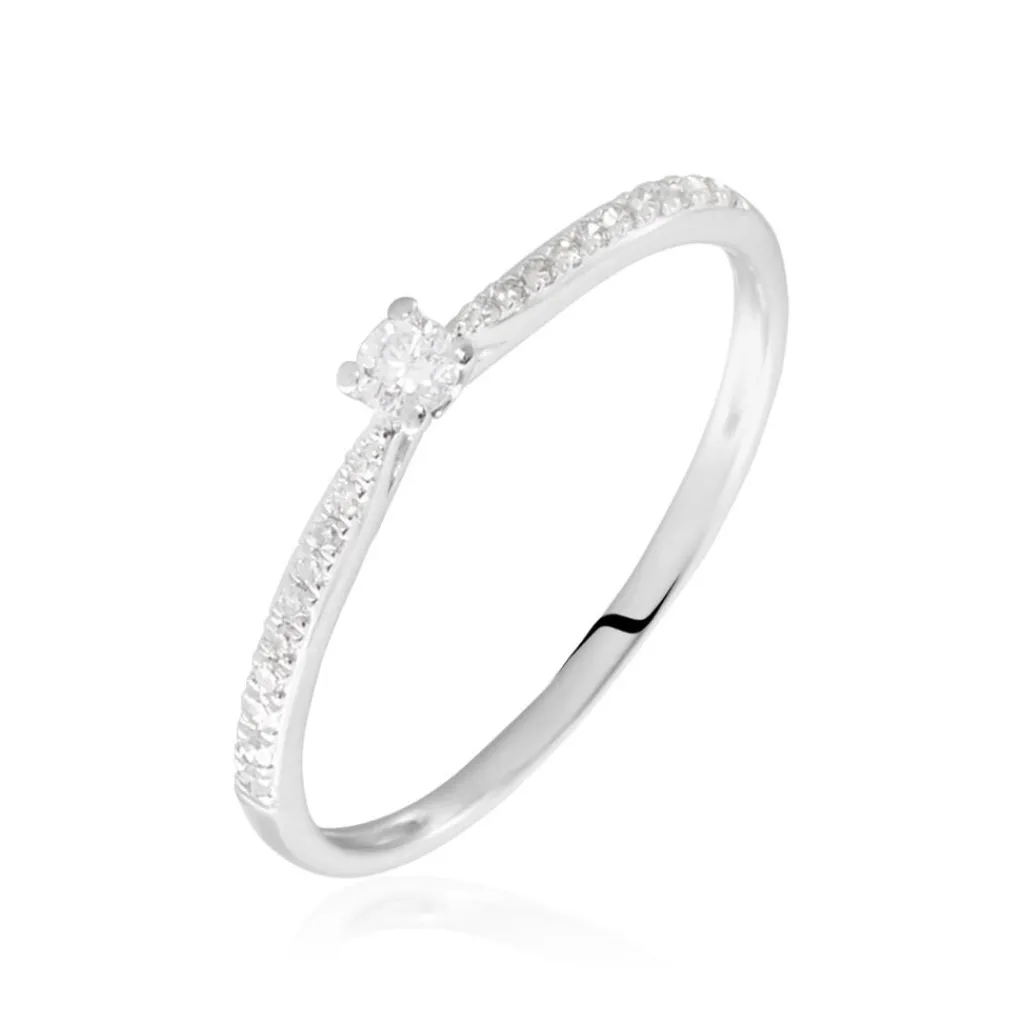 Histoire d'Or Bague Solitaire Hemera or blanc diamant Hot