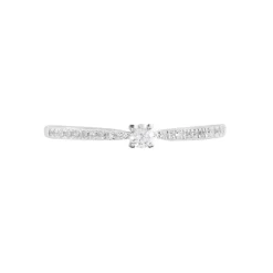 Histoire d'Or Bague Solitaire Hemera or blanc diamant Hot