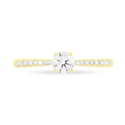Histoire d'Or Bague Solitaire Hemera or jaune diamant
