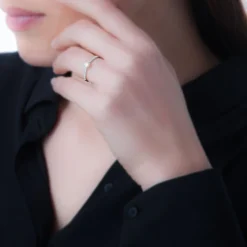Histoire d'Or Bague Solitaire Hemera or jaune diamant