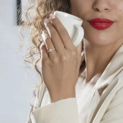 Histoire d'Or Bague Solitaire Hemera or jaune diamant New